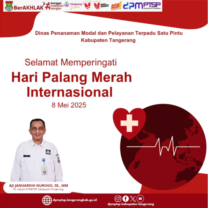 Peringati Hari Palang Merah Internasional, DPMPTSP Kabupaten Tangerang Sampaikan Ucapan Terima Kasih kepada Relawan