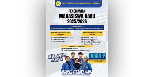 Penerimaan Mahasiswa Baru UM Banten Tahun 2025: Berikut Informasi Program Studi, Jadwal Pendaftaran, dan Syaratnya