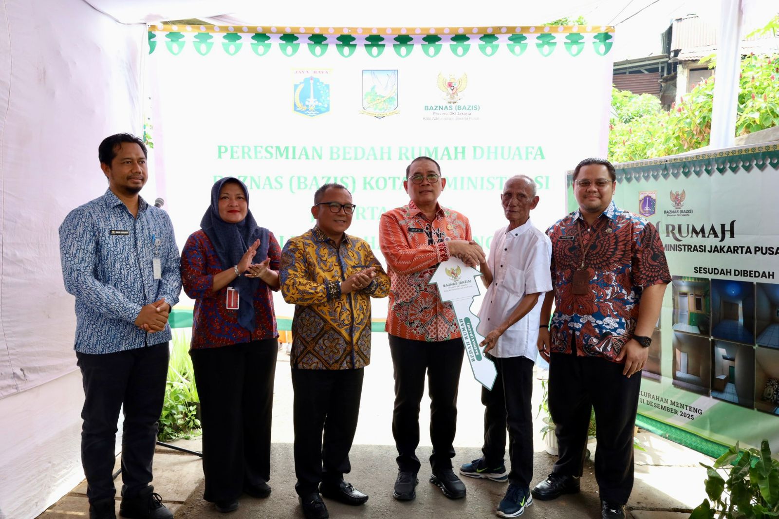 Walikota Jakpus Arifin, Gandeng Baznas (BAZIS) Jakarta Pusat Percepat Program Bedah Rumah Dhuafa di Jakarta Pusat