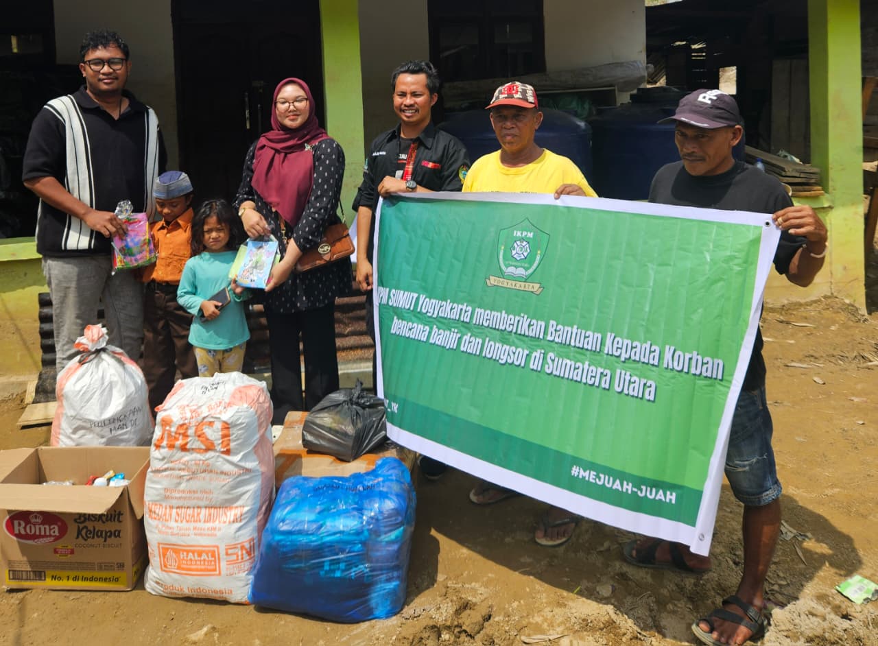 IKPM Sumut Yogyakarta Berikan Bantuan Kepada Korban Banjir dan Tanah Longsor di Sumut